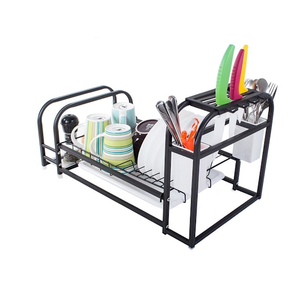 Elegant Oppvaskstativ: Dryppbrett, Oppbevaring & Stilig Design