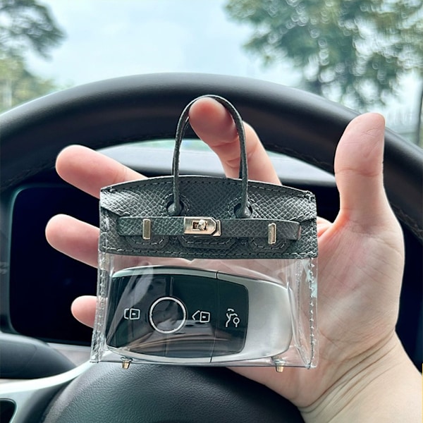 Bilnøkkel Mini Håndveske Transparent Bilnøkkelholder Beskyttende Nøkkeletui