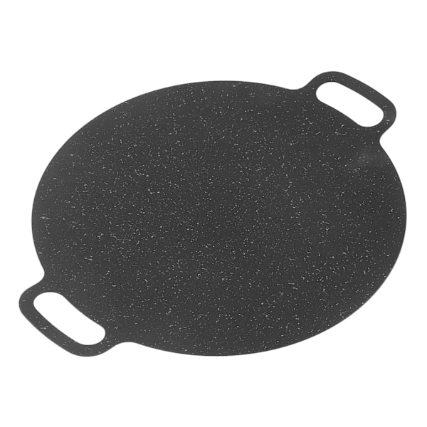 Koreansk Grillpan med Non-Stick Belegg Rund BBQ Grillplate Jern for Innendørs og Utendørs Matlaging 28cm / 11.02in