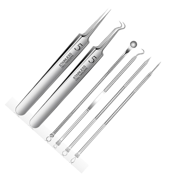 Blackhead Remover Tool Kit med fodral, 6-pack
