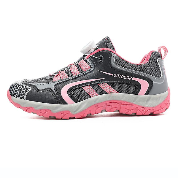 Dam vandringsskor låga sneakers för utomhus spårning vandring promenader 3D232 Pink EU 40