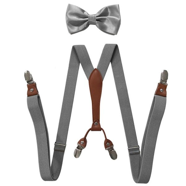 Elastic Suspenders with 4 Clips