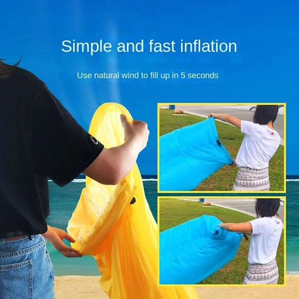 Utendørs oppblåsbar sofa bag komfortabel støttende oppblåsbar sofa for strandturer