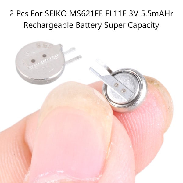 2 stk. Til MS621FE FL11E 3V 5.5mAHr Genopladeligt Batteri Superkapacitet