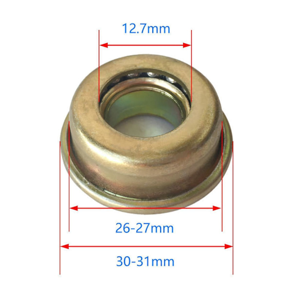 Leje 1/2 tommer 12.7x27x30mm H009 / H005 Rullestol Kop Leje