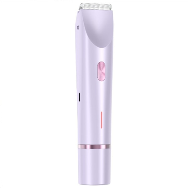 2-i-1 Bikini Trimmer Elektrisk Barbermaskin for Kvinner, Vanntett, Hårfjerning for Barbering av Ben, Armer, Armhuler Ansikt Rosa, Dobbelthode, Type-C