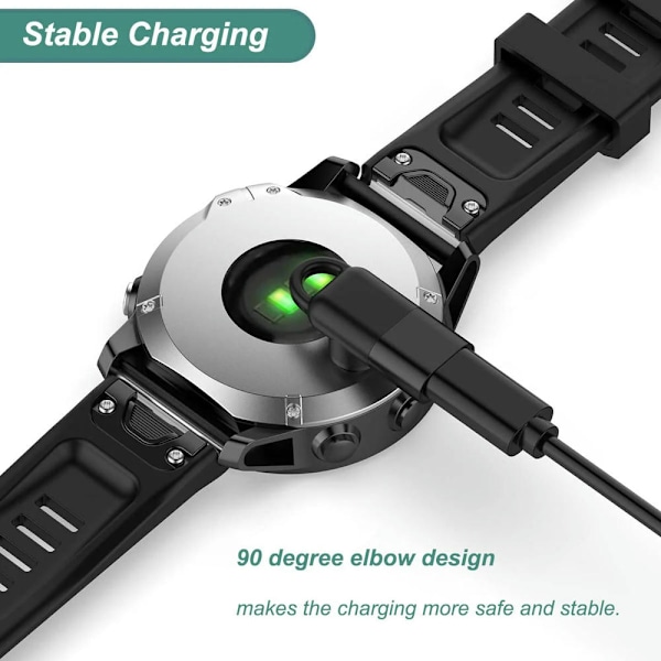 Lader for Garmin Watch Lader Usb C Adapter, Kompatibel med Garmin Fenix 7X 7S 7, Forerunner 45 55 245, Approach S10 S40 S42 S62
