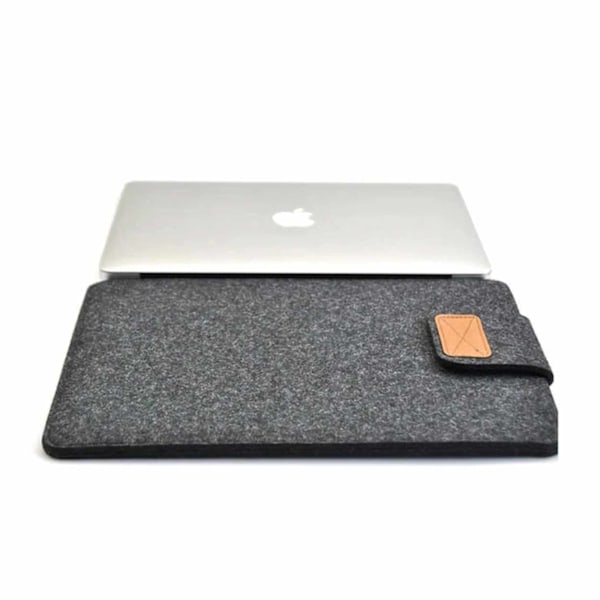 14\" Datorfodral Laptopfodral Filt Kardborre Sleeve Svart