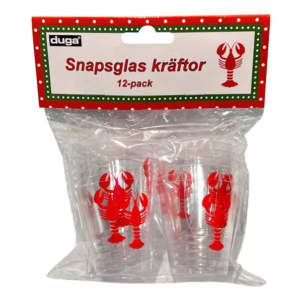 Snapsglas Shotsglas Kræftskiva 12-pak