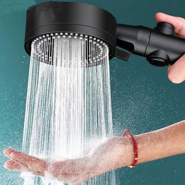 1 high-pressure water-saving shower head, 6-position adjustable bath