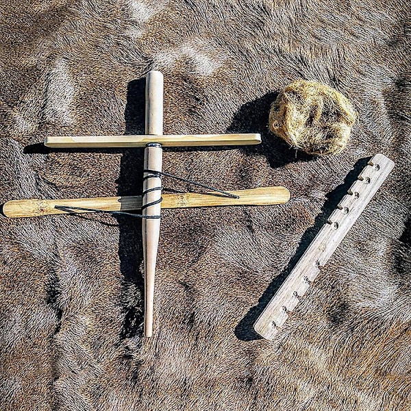 Bågsågs Eldstartkit - Primitivt Träöverlevnadsverktyg för Utomhusaktiviteter, Scoutträning