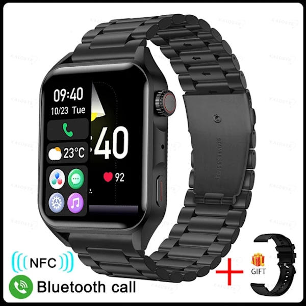 Ny NFC Smartwatch Herre AMOLED HD-skærm Vis altid tiden Bluetooth Opkald IP68 Vandtæt Smartwatch Dame Til Huawei