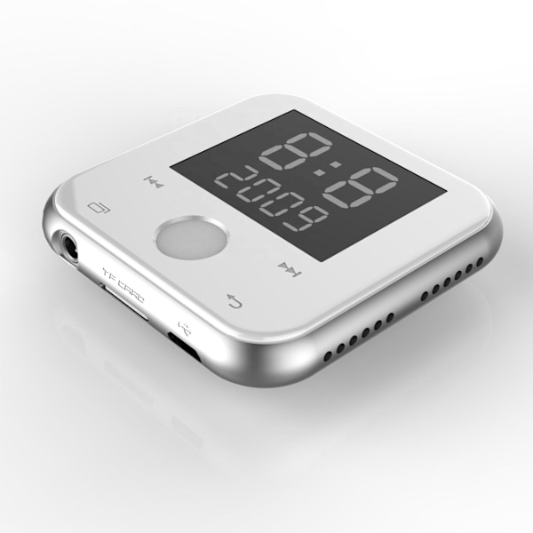 Kannettava BT MP3 FM-radiolla USB TF-kortti MP3-soitin 4GB (Valkoinen)