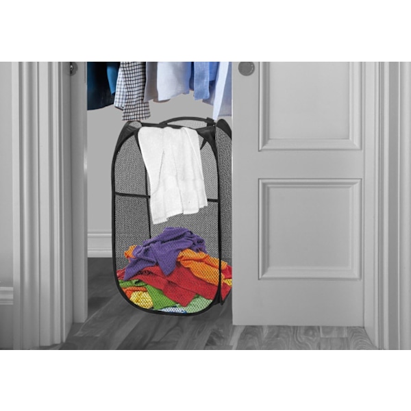 Practical Mesh Pop-Up Laundry Hamper – Collapsible Lightweight Clothes Basket – Durable Clothing Storage for Nursery, Dorm, Home,