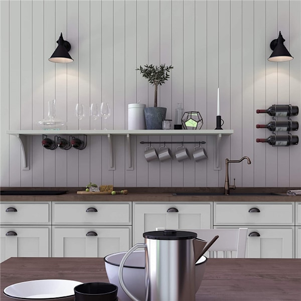 Vinstativ - Veggmontert vinstativ - 2 deler - Hengende vinstativ - 6 flasker - Hengende stativ - Glassstativ - Vinglassstativ - Vinglass h