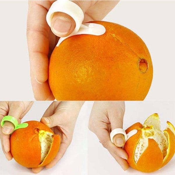 2 stk. Appelsinskræller - Frugtskræller - Citrusfrugter - Skræl multifarve