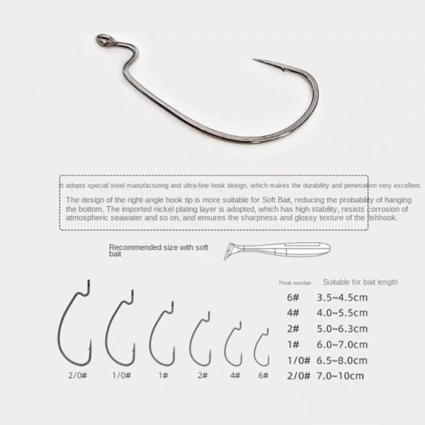 Vassa Fiskedrag Krokar Stark Fiskekrok 3.5G1 1 3.5g