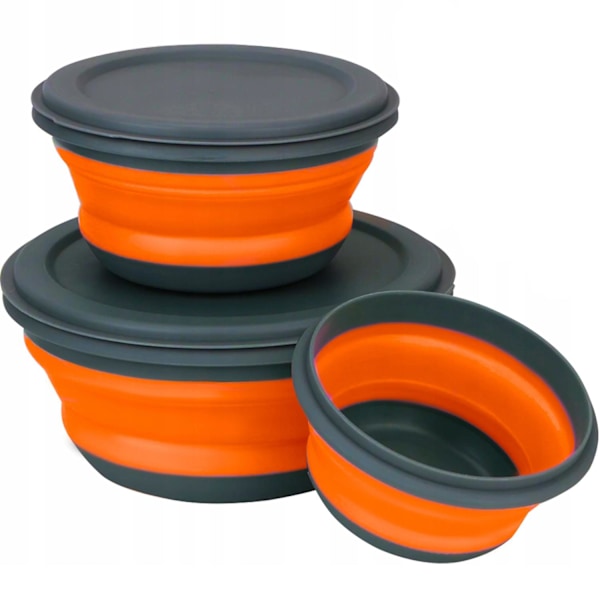 Hopfällbara Matlådor i Silikon - 3-pack