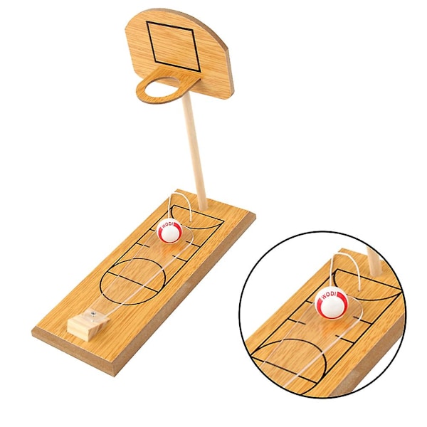 Bordspil for voksne, bordspil til basketball, miniature basketballspil, bærbart basketballspil i træ