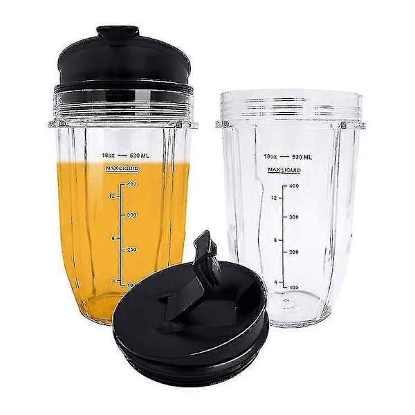 2 stk 18oz Erstatnings Ninja Blender Kopper Med Lokk For Ninja Auto Iq Bl480 Bl642 Bl450 Bl682 Bl480 LGL