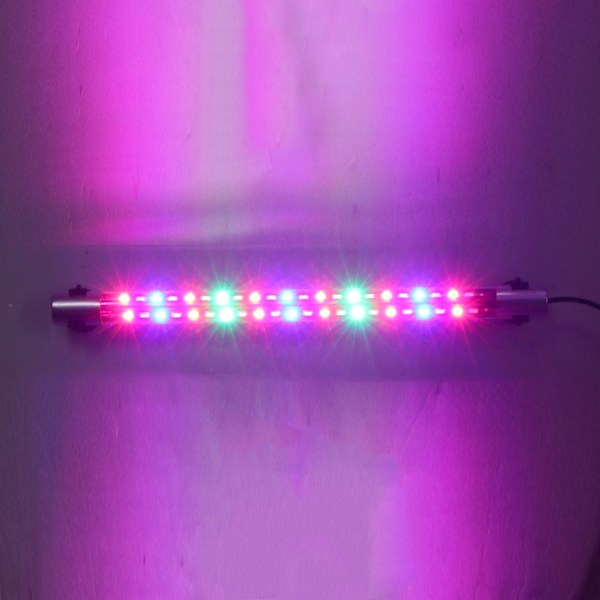 Akvarium LED-lampa 3 Färglägen Vattentät 2 Rader Pärlor Vatten Land Fisk Tank Lampa för Prydnadsfisk 220V ZY?P38 EU-kontakt
