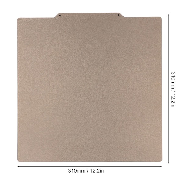 Fjäderstål Byggplatta Magnetisk 310x310mm PET PEI Dubbelsidig Pulverlackerad 3D-skrivartillbehör