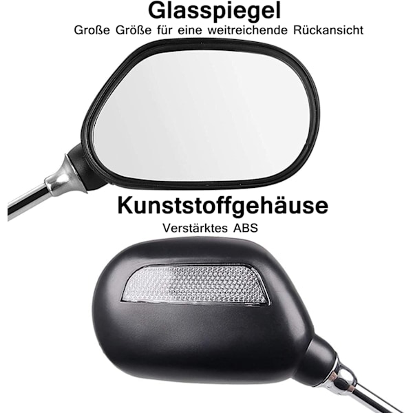 2-pack Cykelspeglar, Backspeglar, Cykelsidospeglar, 360° Justerbara Backspeglar för Vänster och Höger Montering, Styrsspeglar