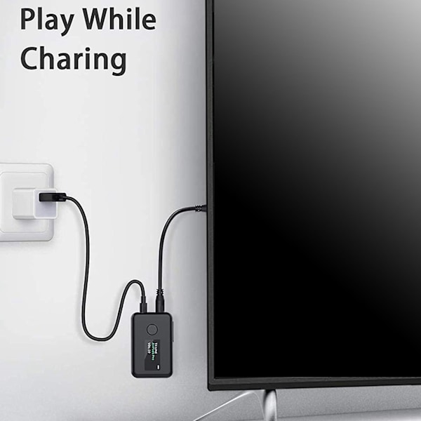 Bluetooth 5.0 Sändare och Mottagare med OLED-Skärm, 2-i-1 Trådlös 3.5mm Bluetooth Adapter, Låg Latens
