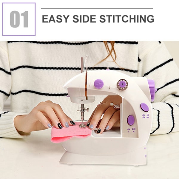 Hem Mini Ompelukone Monitoiminen Kannettava Sähköinen Ompelukone Aloittelijoille