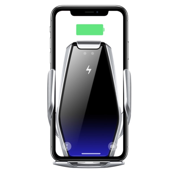 Trådløs billader, 15W hurtiglading bilmonteringslader Auto-Clamping Air Vent Telefonholder Kompatibel med IPhone 11Pro/Max/XR/11/X/8, Samsung