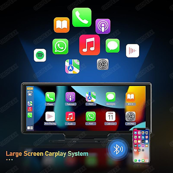 K2 Dashcam 4k Bil Dvr Trådlös Carplay & Android Auto Aux Dashcam 5g Wifi Bt Dubbla Linser Gps Navigation Video Körinspelare [gratis frakt]