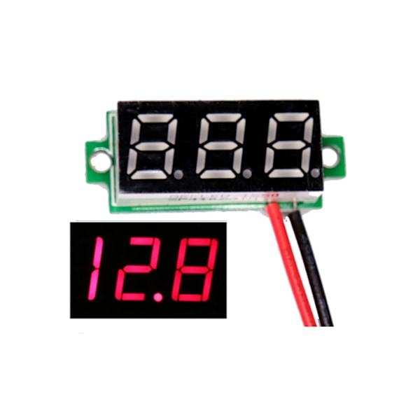 Voltmeter 3-30v DC Digital til bil båd campingvogn autocamper mc