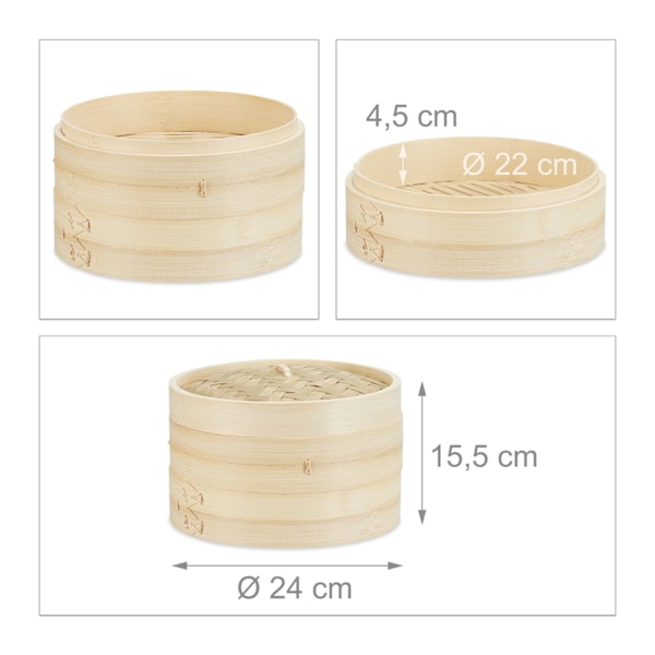 Bambusdamper med 24 cm diameter