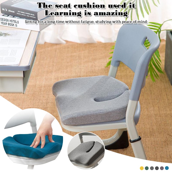 Bekväm ergonominen tyynytyyny Ihoystävällinen hengittävä istuintyyny kotiin autoon toimistoon Atrovirens