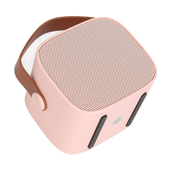 Mini Karaoke Maskin Mini Karaoke Bärbar Bluetooth Högtalare med 2 Trådlösa Mikrofoner för Barn Vuxna Rosa