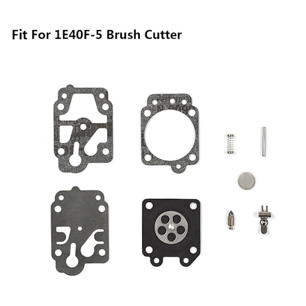 Ny förgasarreparationsats gräsklippare tillbehör borsttrimmer motorsågreparationsats gräsklippare förgasare 1E40F-5