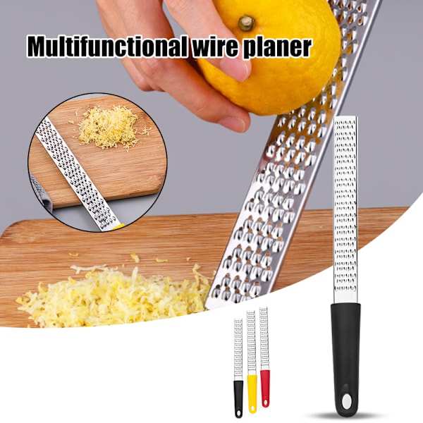 Ostriv med langt håndtag Rustfrit stål Citrus Zester Skarp Citron Zesters Værktøj til Chokolade Grøntsager Citron
