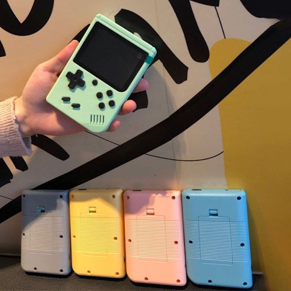 Ny inbyggd 400 I 1 Retro videospels konsol Handhållen 3.0 I gul