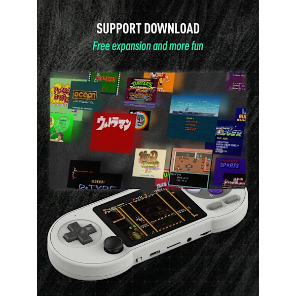 DATA FROG SF2000 Bærbar håndholdt spillekonsol 3 tommer IPS Retro spillekonsoller Indbyggede 6000 spil Retro videospil til bar