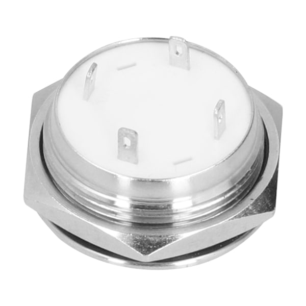 5 stk. Momentære trykknapkontakter Metal Automatisk nulstilling Ultratynde Vandtætte med LED 22mm AC220V Rød