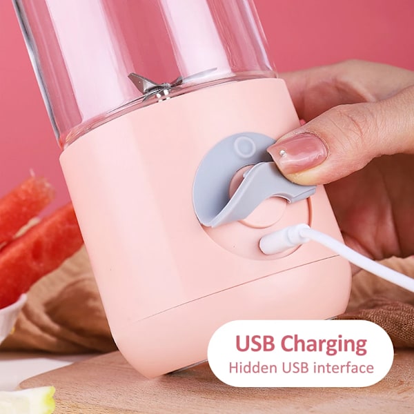 Multifunktionel Mini Juicer Bærbar elektrisk Juicer Blender USB Opladning Frugtblander Frugt Mad Milkshake Juice Maker Maskine