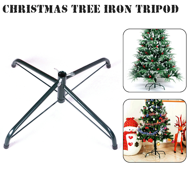 Grönt julgransstativ Vikbart metall Xmas Tree Base Kraftigt trädhållare Enkel installation
