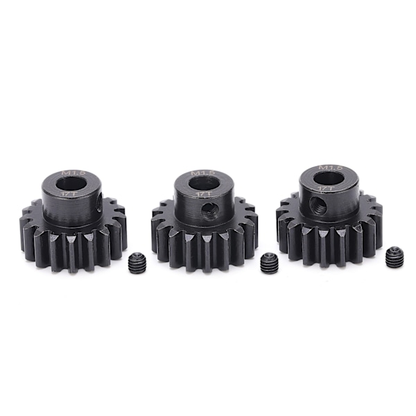 3st M1.5 Ståldrev Kugghjul 17T 8mm Axel för 1/6 1/5 RC Bil Borstlös Motor