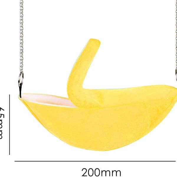 Bananformad hängmatta för hamster, husdjur, varm hängmatta, bur-tillbehör, mus, KLB
