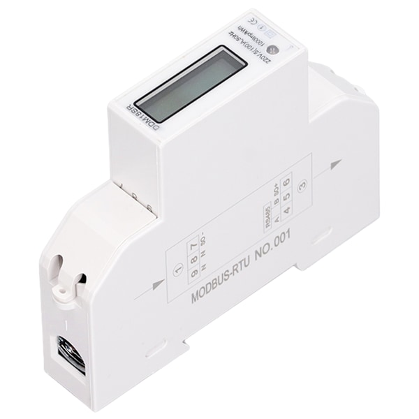 DC220V Elektrisk energimätare LCD-skärm IP51 Vattentät fjärrkontroll RS485 Enfas elförbrukningsövervakning 5‑100A