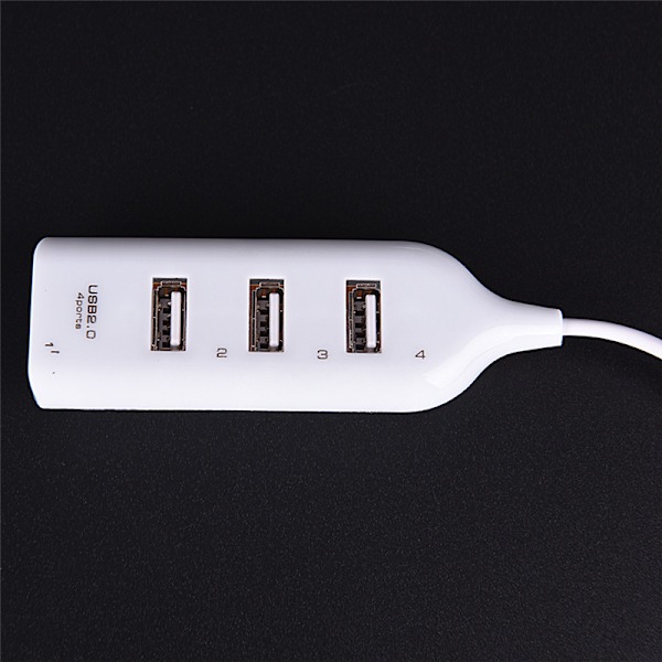 Kuuma USB 2.0 Nopea 4 Portin Jakaja Hub Adapteri PC Compu Valkoinen