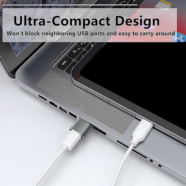 4-pack USB-C Hona till USB Hane Adapter, Typ-C Laddningskabel Strömomvandlare för 12 13 Pro Max