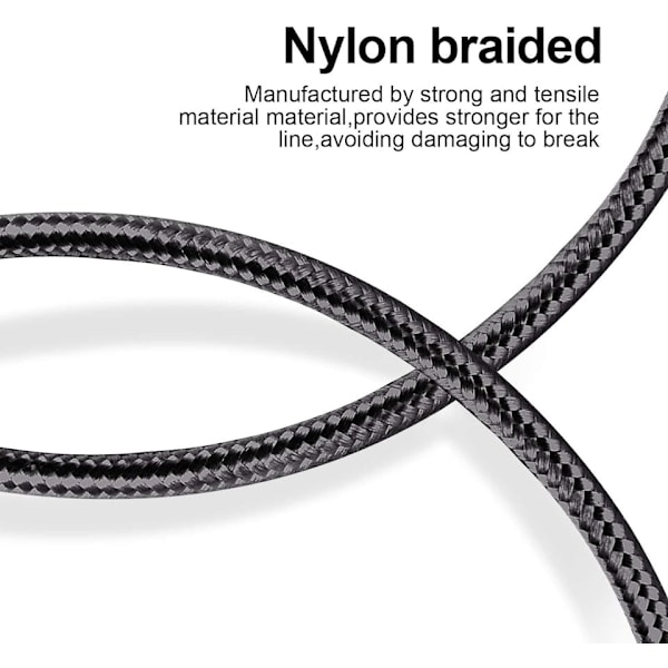 Micro USB Extra Stark Laddningskabel Svart