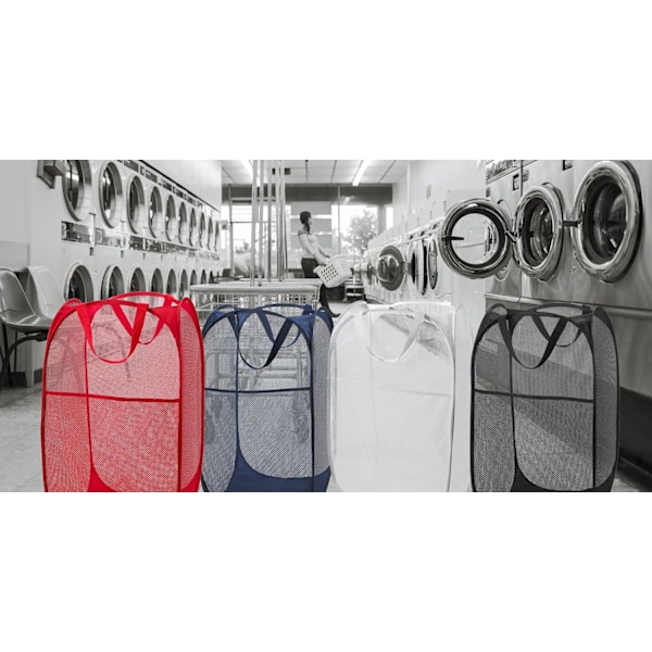 Practical Mesh Pop-Up Laundry Hamper – Collapsible Lightweight Clothes Basket – Durable Clothing Storage for Nursery, Dorm, Home,