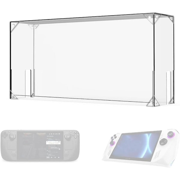 Gjennomsiktig støvdeksel spillkonsoll akryl displayboks holder for Rog Ally-konsoll for Steam Deck-konsoll
